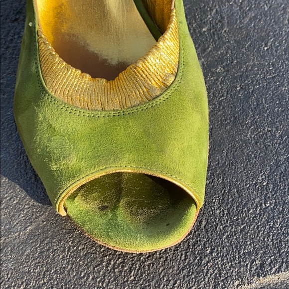 Luc Bergen green suede wedges - Picture 5 of 7